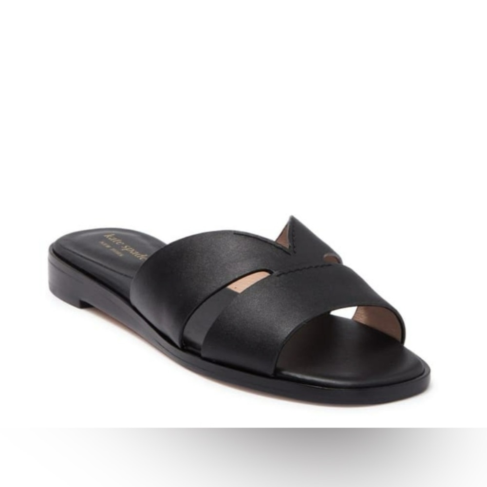 Kate Spade slides in black color. Size 6. Genuine leather.Spring & summer most!